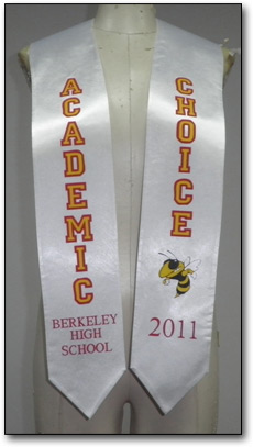 Custom imprinted graduation stoles