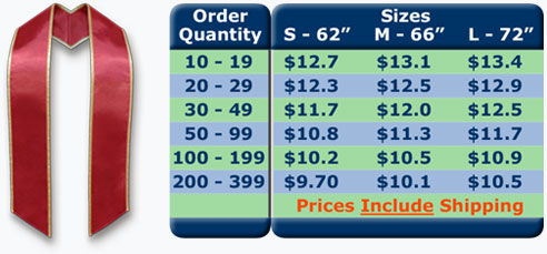prices of deluxe plain stole