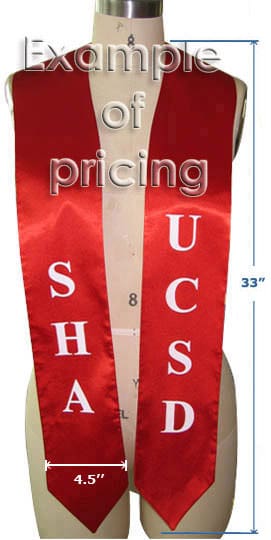 printing two sides graduation stole