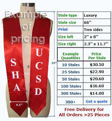 Printed luxury graduation stole