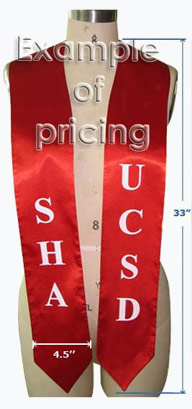 printed graduation stoles