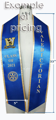 personalize graduation stole