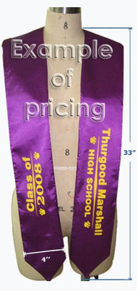 personalized printed graduation stole